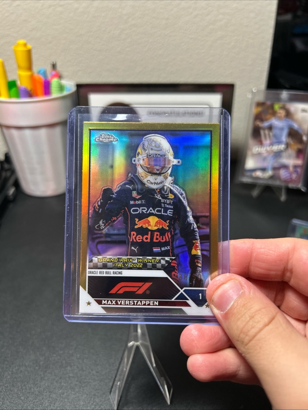 Max Verstappen Racing F1 Driver Topps Chrome card Gold /50